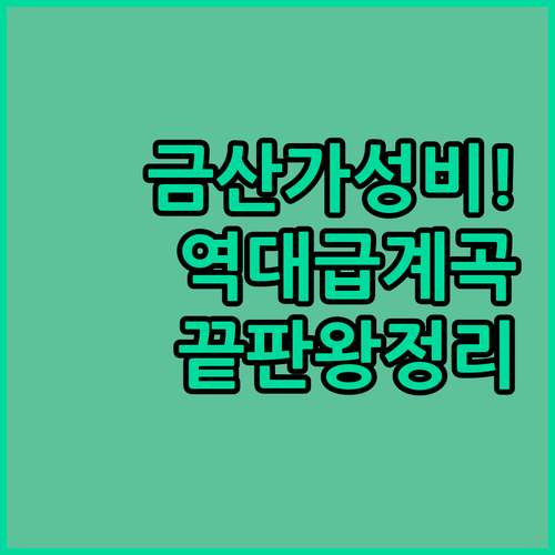 금산 가성비 호텔과 계곡 펜션 예약 정보 및 주요 부대시설 완벽 정리