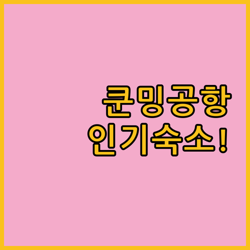 중국 쿤밍 여행 창수이 국제공항 인근 인기 호텔 시설 및 투숙 후기 분석