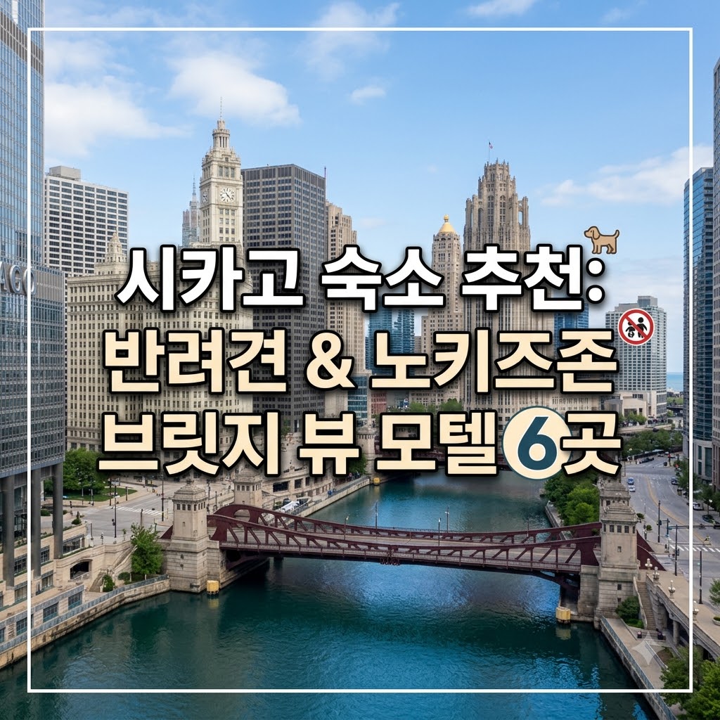 시카고 숙소 추천 반려견 동반과 어린이 무료 숙박 모텔 6 브릿지뷰