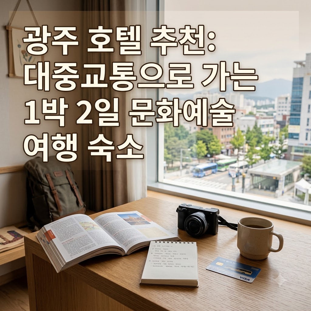 광주 호텔 추천 대중교통으로 떠나는 1박 2일 문화예술 여행 숙소